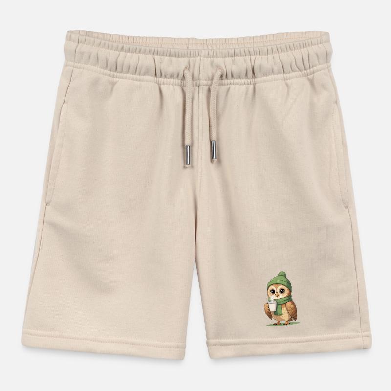 Winterliche Eulenkaffee Pause Kinder Organic Joggingshorts Mini Bolter von Stanley/Stella