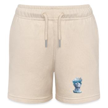 surreal marble statue bust - Kids Organic Sweat Shorts by Stanley/Stella - soft Ecru - Front