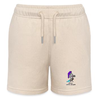 Brave Little Knight - Cute Hero Design - Kinder Organic Joggingshorts Mini Bolter von Stanley/Stella - Natur - Vorne