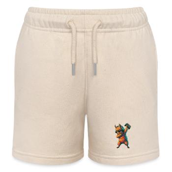 Gamer Llama Alpaca Videospielkunst - Kinder Organic Joggingshorts Mini Bolter von Stanley/Stella - Natur - Vorne