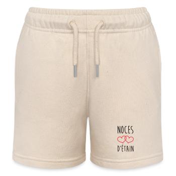 Zinnhochzeit 10 Jahre Hochzeit - Kinder Organic Joggingshorts Mini Bolter von Stanley/Stella - Natur - Vorne