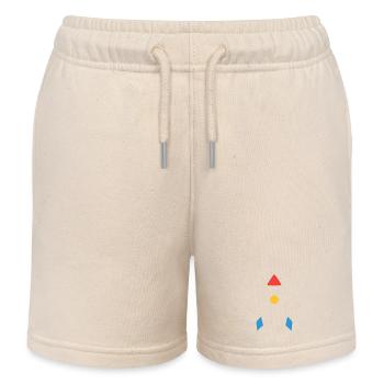 Abstraktes Rakete Raumschiff - Kinder Organic Joggingshorts Mini Bolter von Stanley/Stella - Natur - Vorne