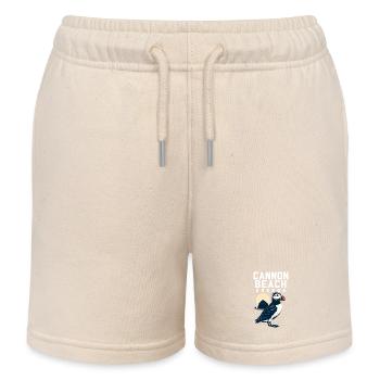 Cannon Beach Oregon Sunset - Kids Organic Sweat Shorts by Stanley/Stella - soft Ecru - Front