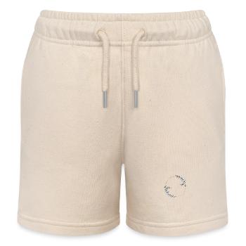 Cadre fleur - Short de jogging enfant bio Stanley/Stella - écru doux - Devant