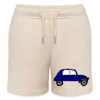 2 CV. VOITURE. RALLYE. FÊTE DES PERES. - Short de jogging enfant bio Stanley/Stella - écru doux - Devant