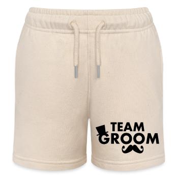 Team groom - Short de jogging enfant bio Stanley/Stella - écru doux - Devant