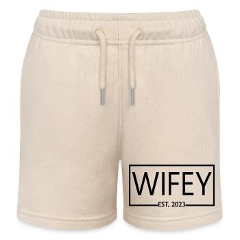 2023 Verlobung Brautdusche Hochzeit - Kinder Organic Joggingshorts Mini Bolter von Stanley/Stella - Natur - Vorne