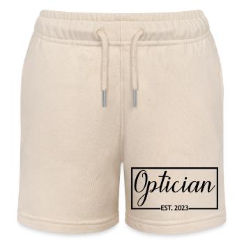 Opticien Est. 2023 Futur Opticien Hommes Femmes - Short de jogging enfant bio Stanley/Stella - écru doux - Devant