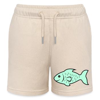 fish1 - Kinder Organic Joggingshorts Mini Bolter von Stanley/Stella - Natur - Vorne