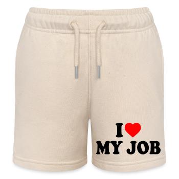 I love my job - Kinder Organic Joggingshorts Mini Bolter von Stanley/Stella - Natur - Vorne