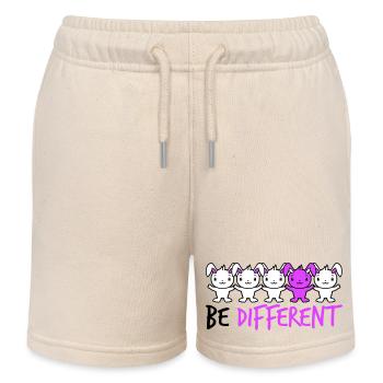 5 Hasen Freunde Unterschied Be Different Anders - Kinder Organic Joggingshorts Mini Bolter von Stanley/Stella - Natur - Vorne