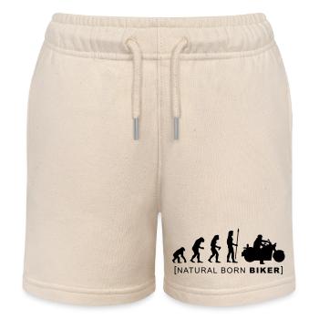 natural born biker - Kinder Organic Joggingshorts Mini Bolter von Stanley/Stella - Natur - Vorne