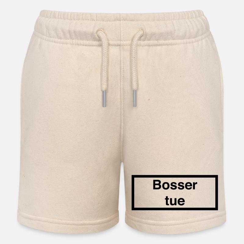 Bosser tue :) - Short de jogging enfant bio Stanley/Stella - écru doux