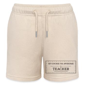 Lehrer - Kinder Organic Joggingshorts Mini Bolter von Stanley/Stella - Natur - Vorne