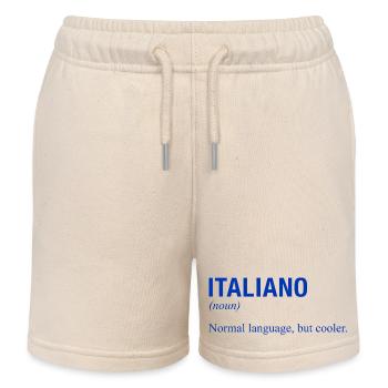ITALIEN Langue Parler Italien Italie - Short de jogging enfant bio Stanley/Stella - écru doux - Devant