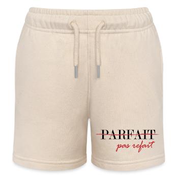 Perfect, not redone (black) - Kids Organic Sweat Shorts by Stanley/Stella - soft Ecru - Front