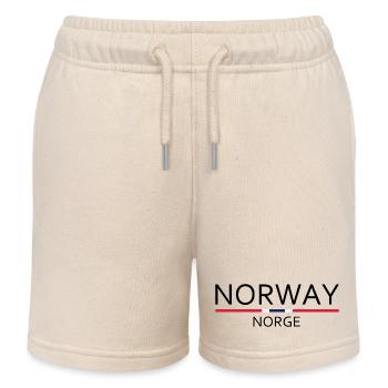 Norvège - Norvège - Norvège - Drapeau - Scandinavie - Short de jogging enfant bio Stanley/Stella - écru doux - Devant