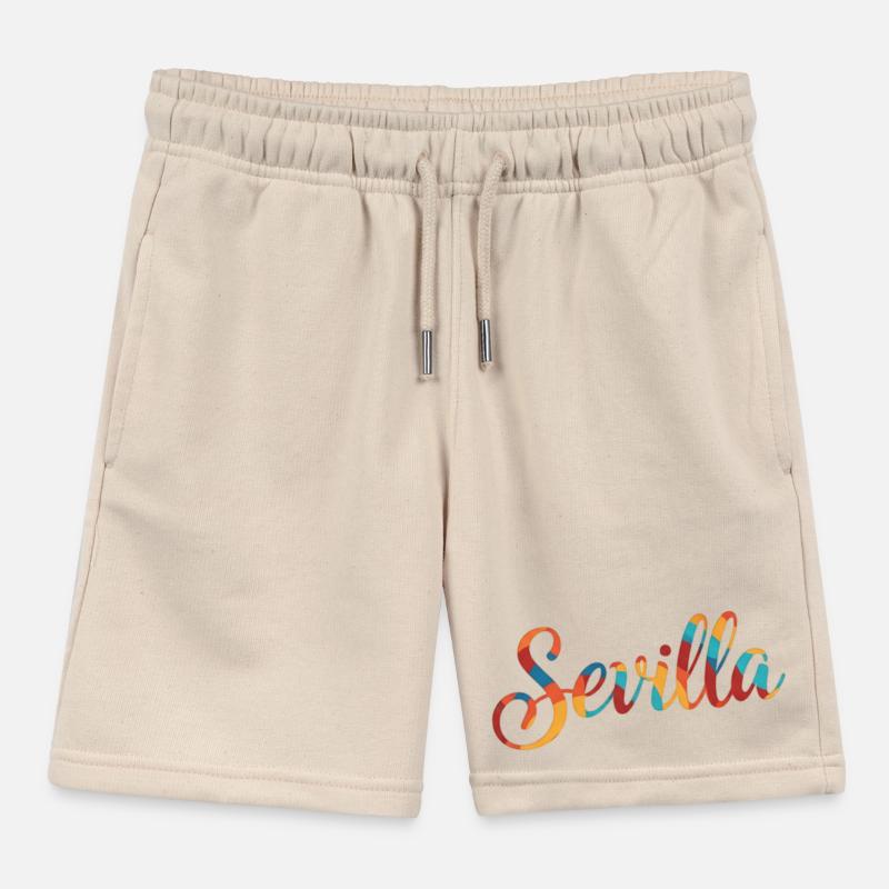 Sevilla Regenbogen Script Kinder Organic Joggingshorts Mini Bolter von Stanley/Stella