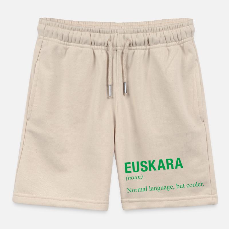 Basque language Kids Organic Sweat Shorts by Stanley/Stella