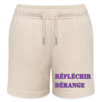 DENKEN STÖRT - Kinder Organic Joggingshorts Mini Bolter von Stanley/Stella - Natur - Vorne