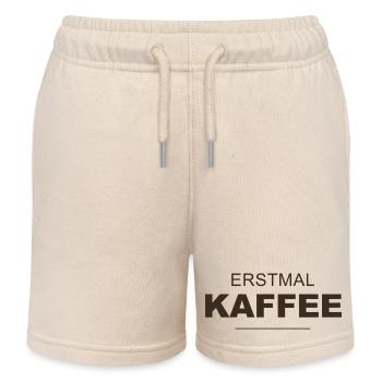 Erstmal Kaffee - Kinder Organic Joggingshorts Mini Bolter von Stanley/Stella - Natur - Vorne