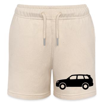 Car Silhouette - Kids Organic Sweat Shorts by Stanley/Stella - soft Ecru - Front