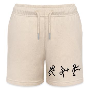 Bonshommes bâtons dansants - Short de jogging enfant bio Stanley/Stella - écru doux - Devant