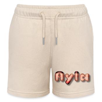 Ayla Baby Name Mädchen pink kawaii - Kinder Organic Joggingshorts Mini Bolter von Stanley/Stella - Natur - Vorne