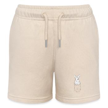 mignon lapin dans le sac - Short de jogging enfant bio Stanley/Stella - écru doux - Devant