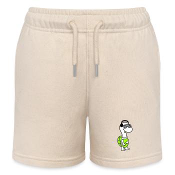 Süße coole DJ Schildkröte Party Club Musik Spaß - Kinder Organic Joggingshorts Mini Bolter von Stanley/Stella - Natur - Vorne