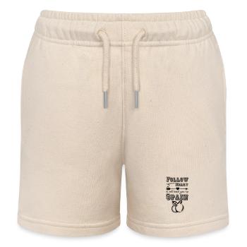 Heart leads you to Spain - Kids Organic Sweat Shorts by Stanley/Stella - soft Ecru - Front