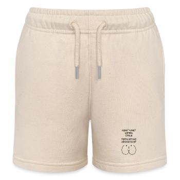 Punkt Punkt Komma Strich Fertig ist Arschgesicht - Kinder Organic Joggingshorts Mini Bolter von Stanley/Stella - Natur - Vorne