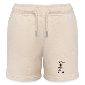 Icelandic Horse - Kinder Organic Joggingshorts Mini Bolter von Stanley/Stella - Natur - Vorne