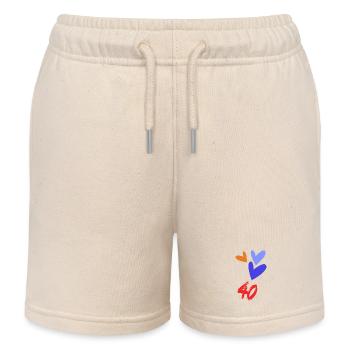 40. 40 JAHRE. 40-JÄHRIGES JUBILÄUM. GEBURTSTAG 40 JAHRE. - Kinder Organic Joggingshorts Mini Bolter von Stanley/Stella - Natur - Vorne