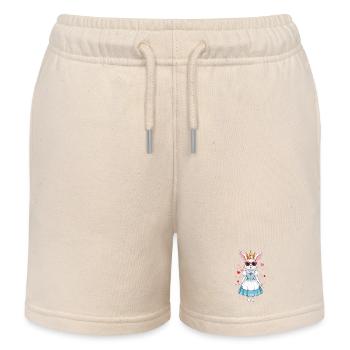 Mignon Lapins Princesse - Short de jogging enfant bio Stanley/Stella - écru doux - Devant