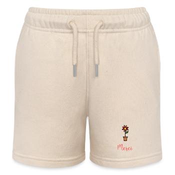 MERCI. MAÎTRESSE. MAÎTRE. MERCI MAÎTRESSE - Short de jogging enfant bio Stanley/Stella - écru doux - Devant