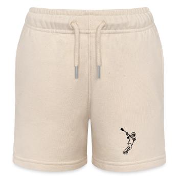 Croquis de joueur de crosse - Short de jogging enfant bio Stanley/Stella - écru doux - Devant
