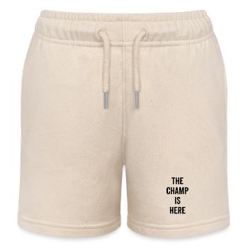 The Champ Is Here - Kids Organic Sweat Shorts by Stanley/Stella - soft Ecru - Front