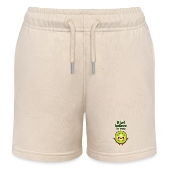 Kiwi glaubt an dich - Kinder Organic Joggingshorts Mini Bolter von Stanley/Stella - Natur - Vorne