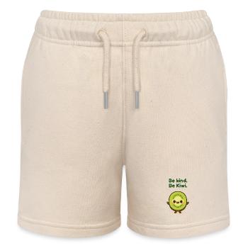 Dessin animé Be Kind Be Kiwi - Short de jogging enfant bio Stanley/Stella - écru doux - Devant