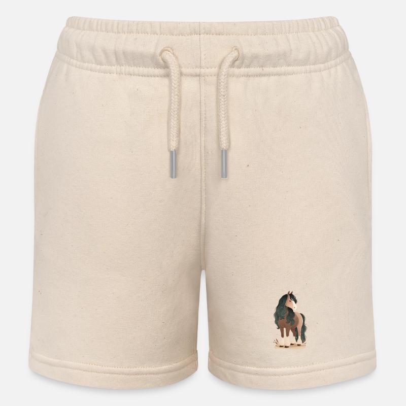 Cheval - Short de jogging enfant bio Stanley/Stella - écru doux