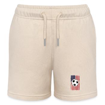 USA Football Pride World Cup T-Shirt - Kinder Organic Joggingshorts Mini Bolter von Stanley/Stella - Natur - Vorne