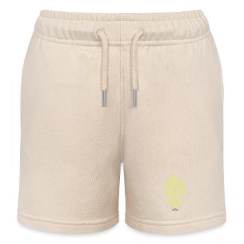 Neon Motivationszitat Potenzial entfalten - Kinder Organic Joggingshorts Mini Bolter von Stanley/Stella - Natur - Vorne