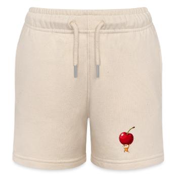 Kirsche hebt Eiscreme - Kinder Organic Joggingshorts Mini Bolter von Stanley/Stella - Natur - Vorne