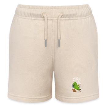 Der frühe Wurm kann mich mal - Kinder Organic Joggingshorts Mini Bolter von Stanley/Stella - Natur - Vorne