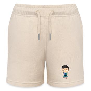 Lisez et amusez-vous bien - Short de jogging enfant bio Stanley/Stella - écru doux - Devant
