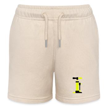 Graphique de pompe à air pour vélo - Short de jogging enfant bio Stanley/Stella - écru doux - Devant