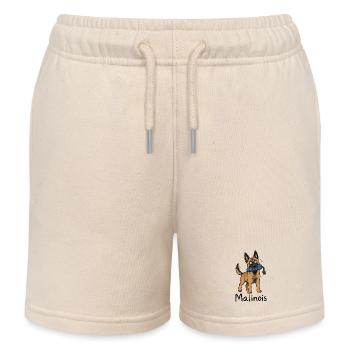 Malinois Hund Welpe - Kinder Organic Joggingshorts Mini Bolter von Stanley/Stella - Natur - Vorne
