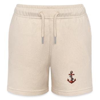 Anker Symbol Hafen - Kinder Organic Joggingshorts Mini Bolter von Stanley/Stella - Natur - Vorne