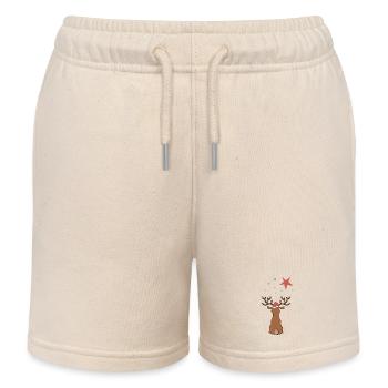 Weihnachten - Kinder Organic Joggingshorts Mini Bolter von Stanley/Stella - Natur - Vorne